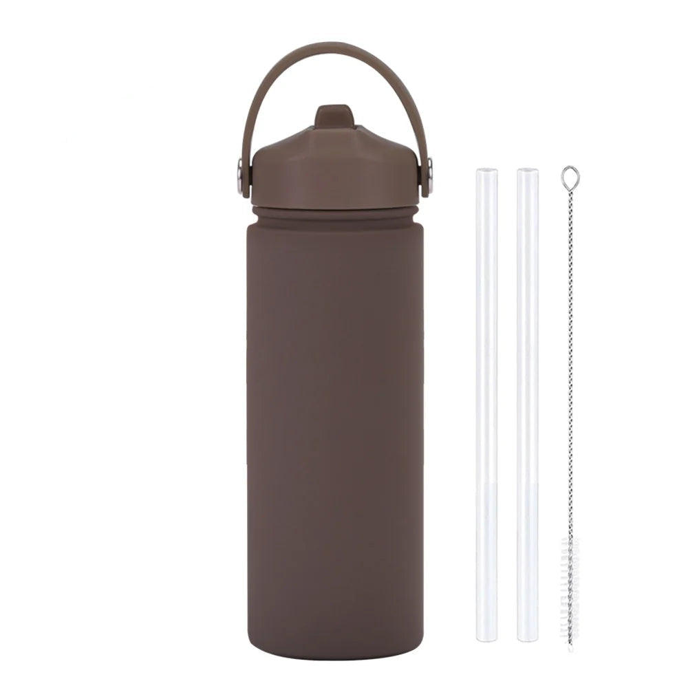 ChillFlow Stainless Steel Water Bottle with Straw | Insulated, Leakproof