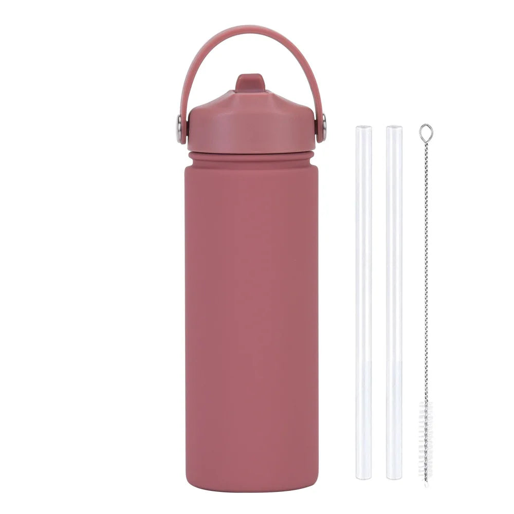 ChillFlow Stainless Steel Water Bottle with Straw | Insulated, Leakproof