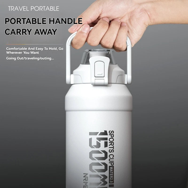 ForgeHydro Large Insulated Stainless Steel Water Bottle with Handle | Eco-Friendly