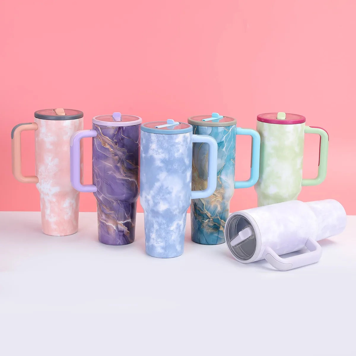 LuxeMarble Marble Water Bottle | Stainless Steel, Insulated, 1.2L