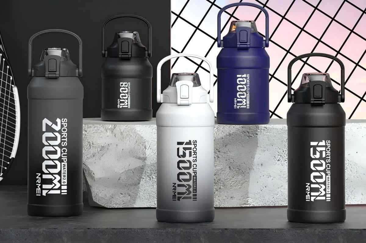 ForgeHydro Large Insulated Stainless Steel Water Bottle with Handle | Eco-Friendly