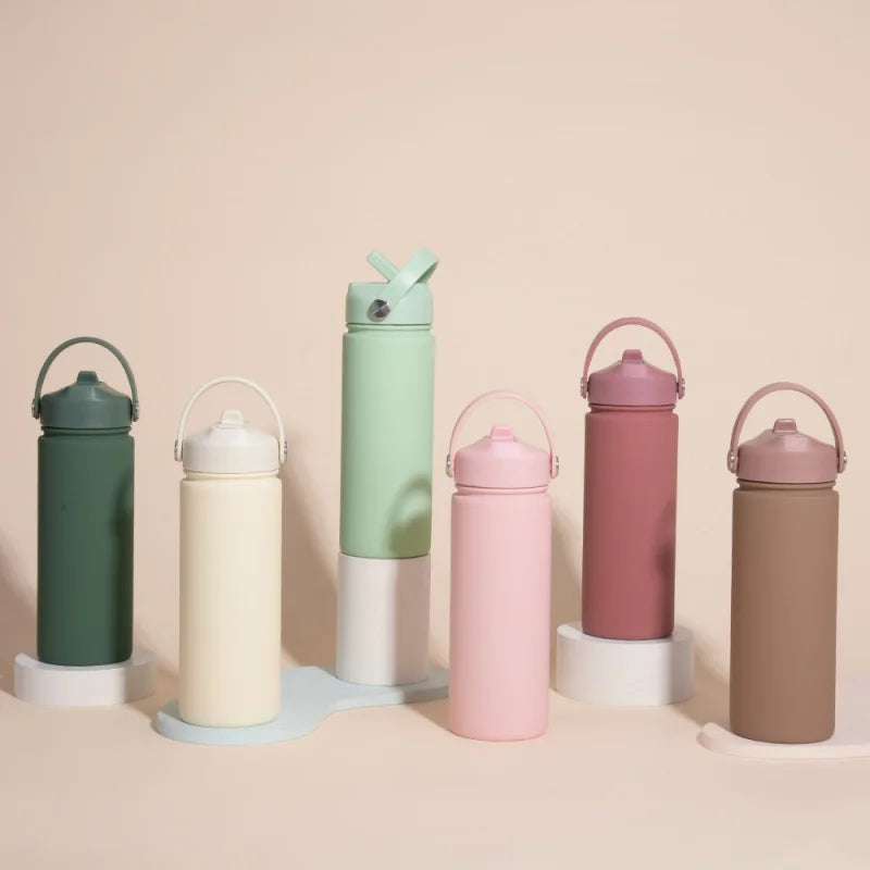 ChillFlow Stainless Steel Water Bottle with Straw | Insulated, Leakproof