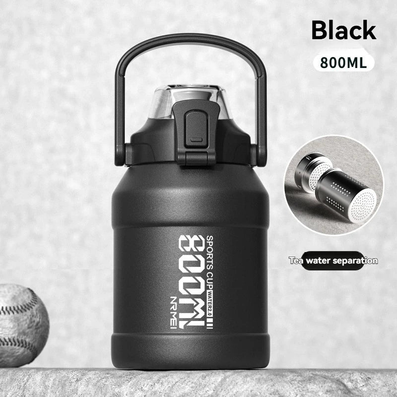 ForgeHydro Large Insulated Stainless Steel Water Bottle with Handle | Eco-Friendly