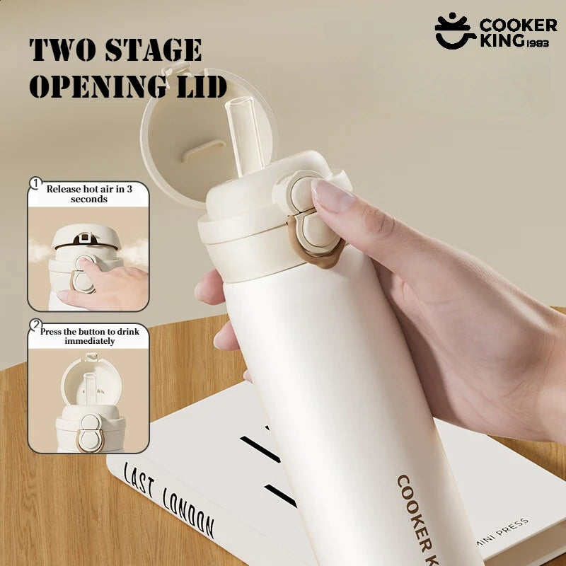 SteelCore Stainless Steel Water Bottle | Flip Lid, Hot and Cold, Leakproof
