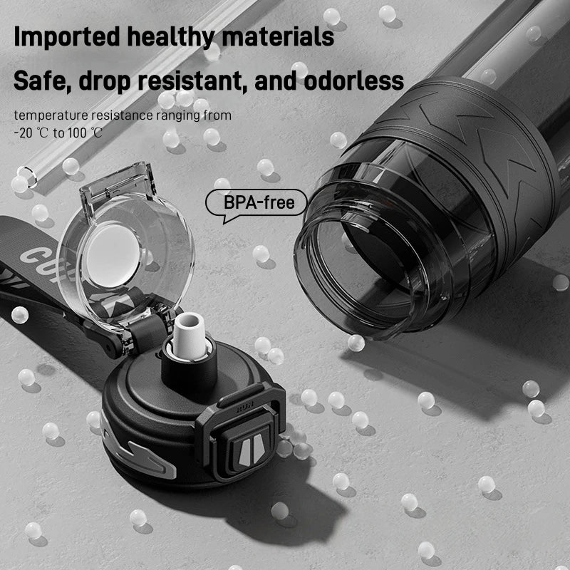 AquaGuard Sport Water Bottle with Straw and Flip Lid | BPA-Free, Leakproof