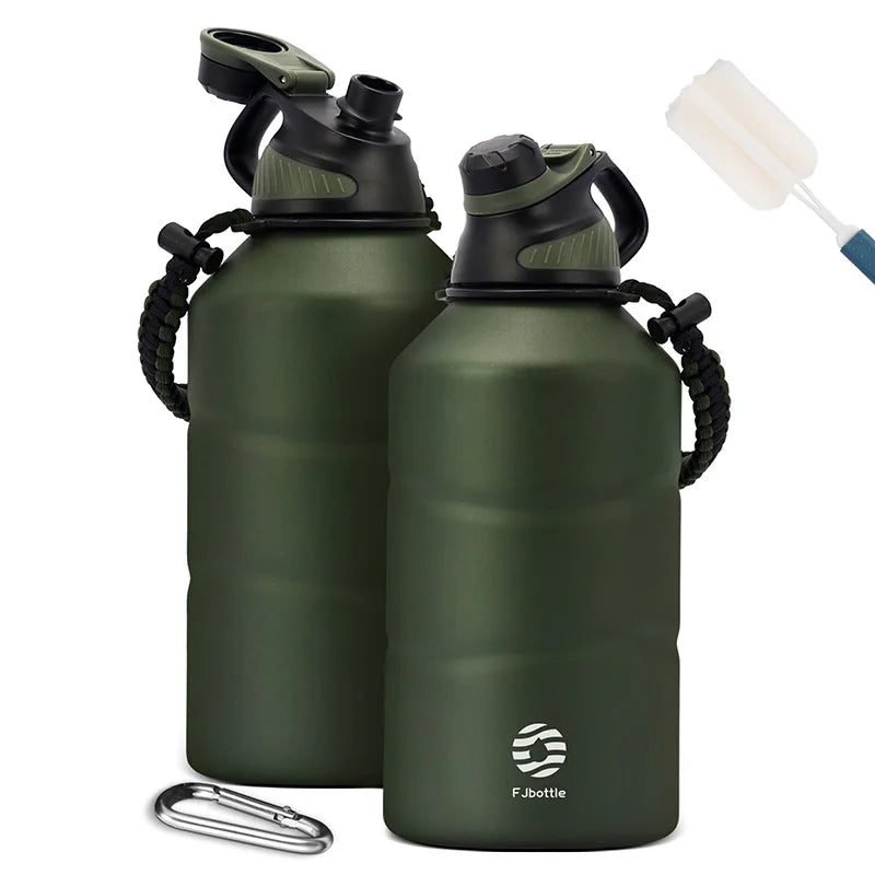 TitanGrip Extra Large 2L Water Bottle | BPA-Free Stainless Steel, Insulated