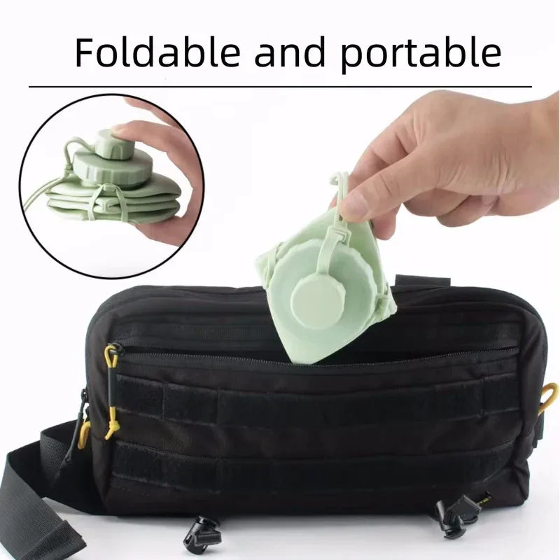 SquishSip BPA-Free Collapsible Water Bottle | Foldable Silicone, Leakproof