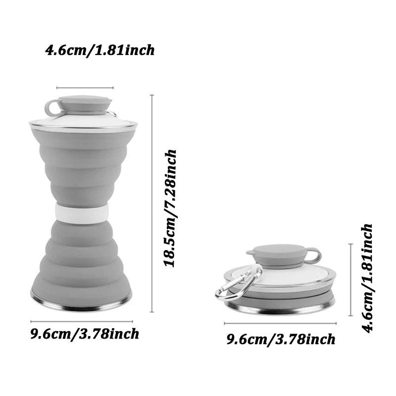 FlexiSip Collapsible Water Bottle | Silicone, Foldable, Leakproof