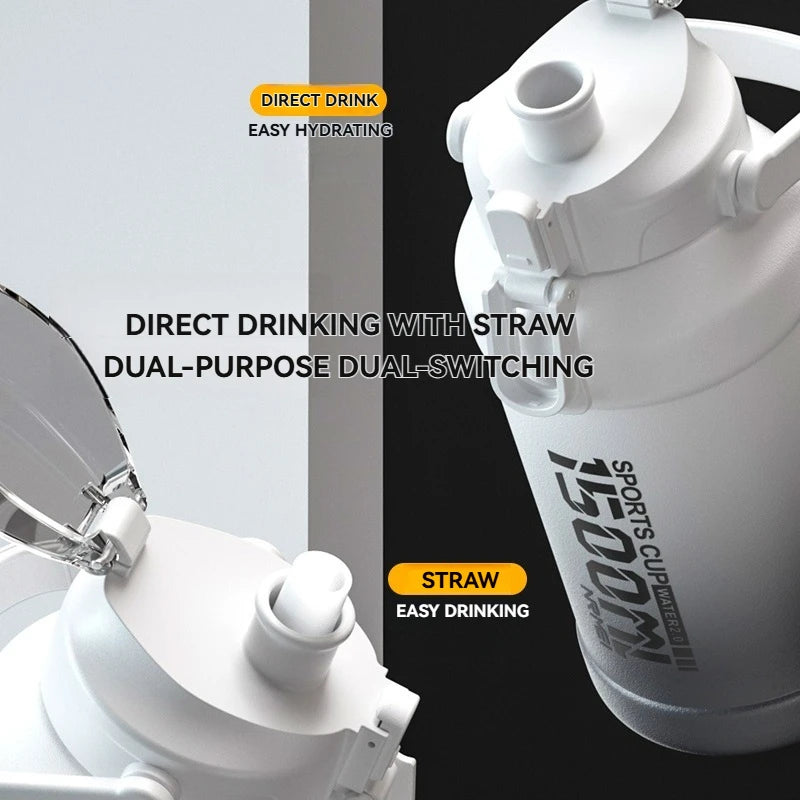 ForgeHydro Large Insulated Stainless Steel Water Bottle with Handle | Eco-Friendly
