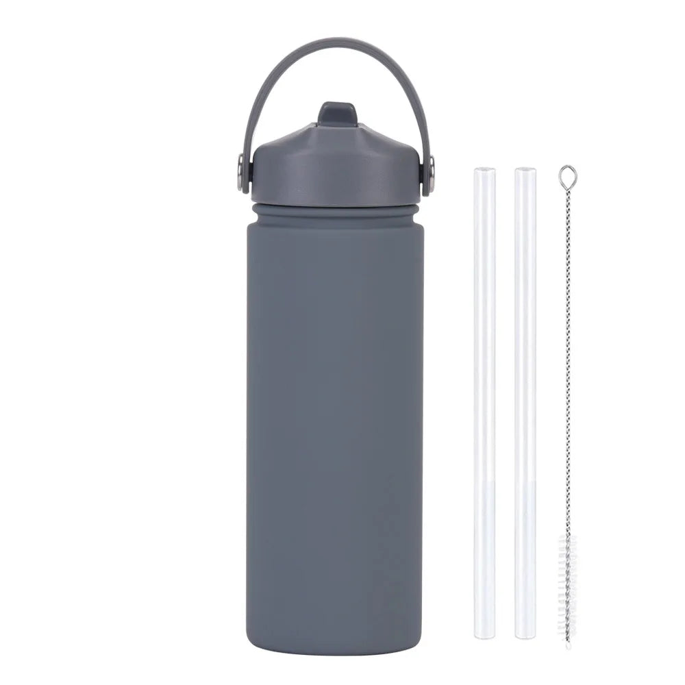 ChillFlow Stainless Steel Water Bottle with Straw | Insulated, Leakproof