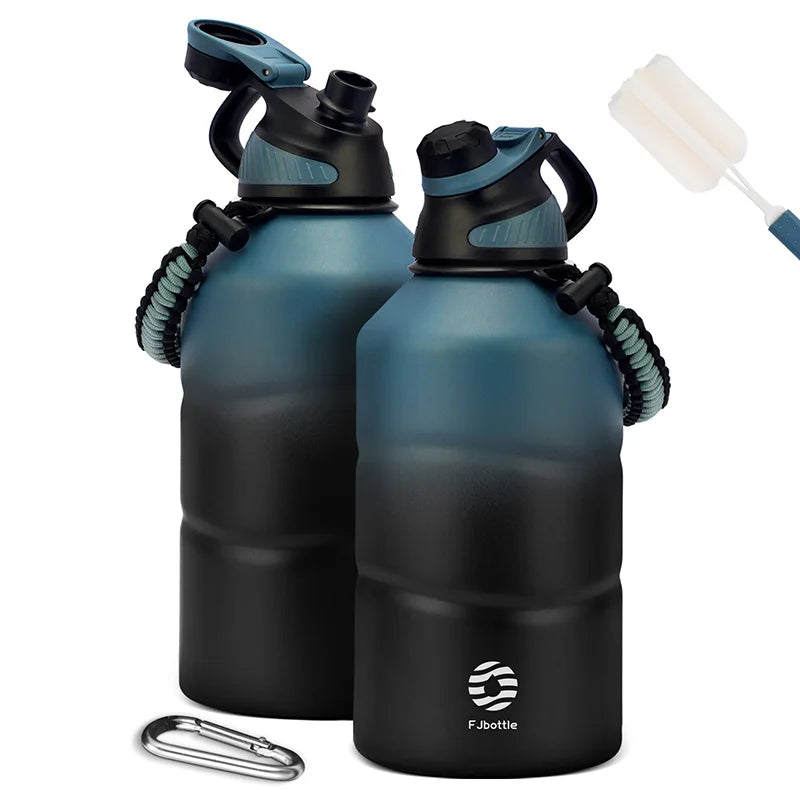 TitanGrip Extra Large 2L Water Bottle | BPA-Free Stainless Steel, Insulated