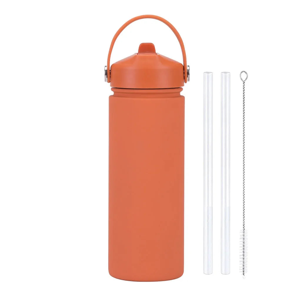 ChillFlow Stainless Steel Water Bottle with Straw | Insulated, Leakproof