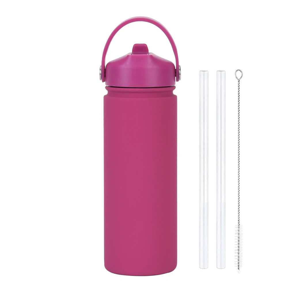 ChillFlow Stainless Steel Water Bottle with Straw | Insulated, Leakproof