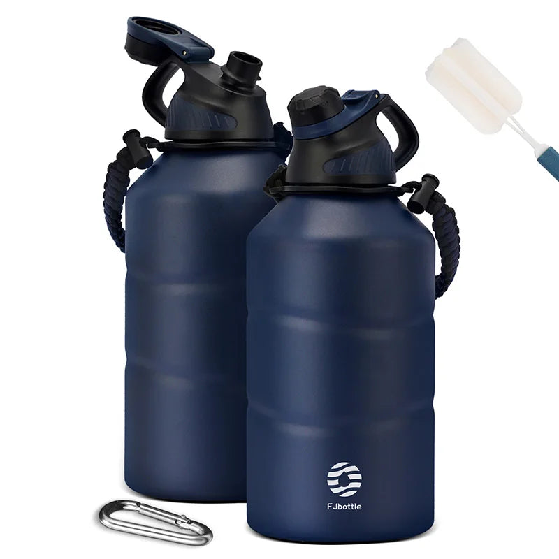 TitanGrip Extra Large 2L Water Bottle | BPA-Free Stainless Steel, Insulated