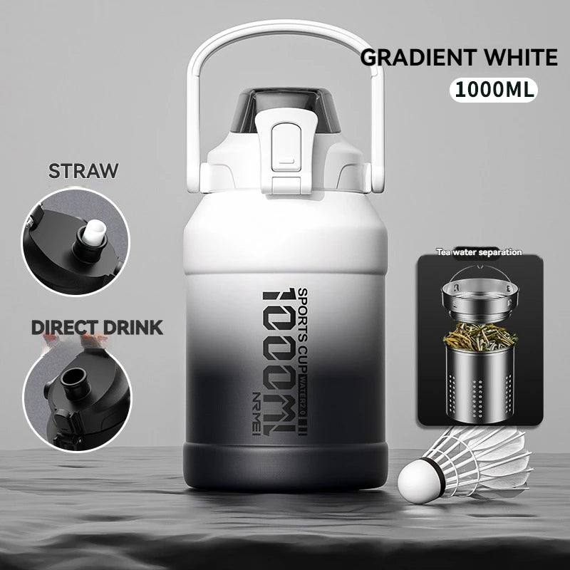 ForgeHydro Large Insulated Stainless Steel Water Bottle with Handle | Eco-Friendly
