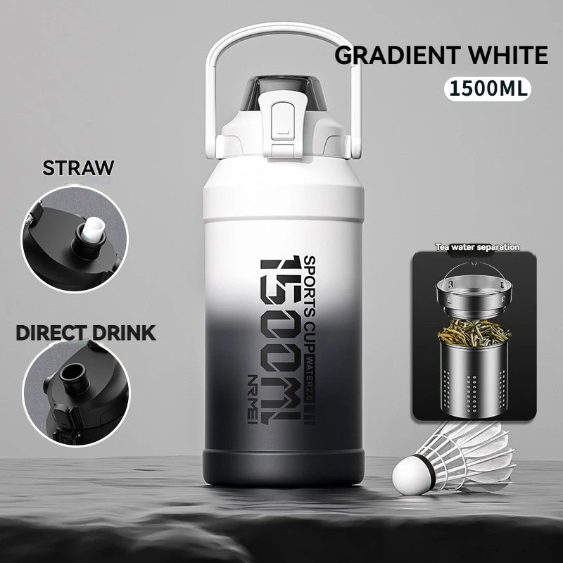 ForgeHydro Large Insulated Stainless Steel Water Bottle with Handle | Eco-Friendly