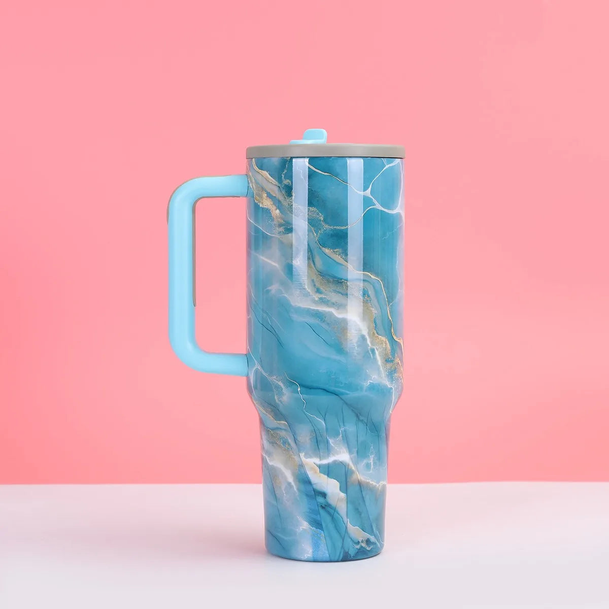 LuxeMarble Marble Water Bottle | Stainless Steel, Insulated, 1.2L