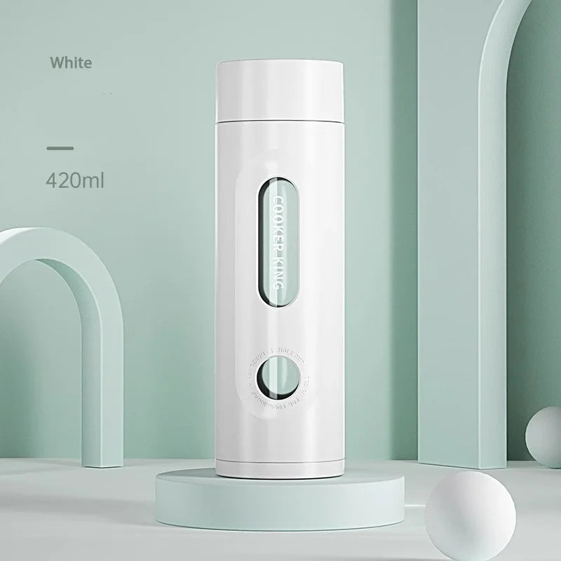 CrystalGuard Borosilicate Glass Water Bottle with Tea Infuser | Hot and Cold