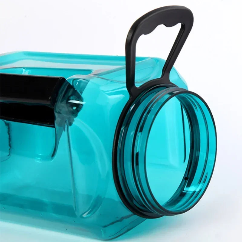 EnduraTitan Extra Large Clear Water Bottle | Ergonomic Handle, 2.4L