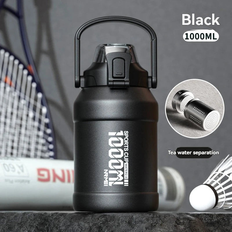 ForgeHydro Large Insulated Stainless Steel Water Bottle with Handle | Eco-Friendly