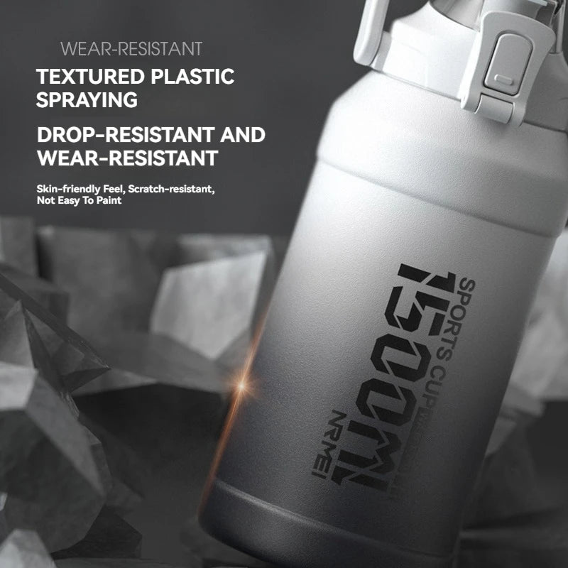 ForgeHydro Large Insulated Stainless Steel Water Bottle with Handle | Eco-Friendly