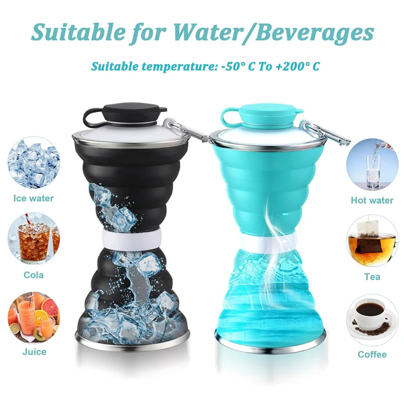 FlexiSip Collapsible Water Bottle | Silicone, Foldable, Leakproof
