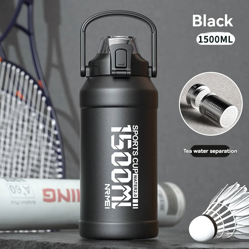ForgeHydro Large Insulated Stainless Steel Water Bottle with Handle | Eco-Friendly
